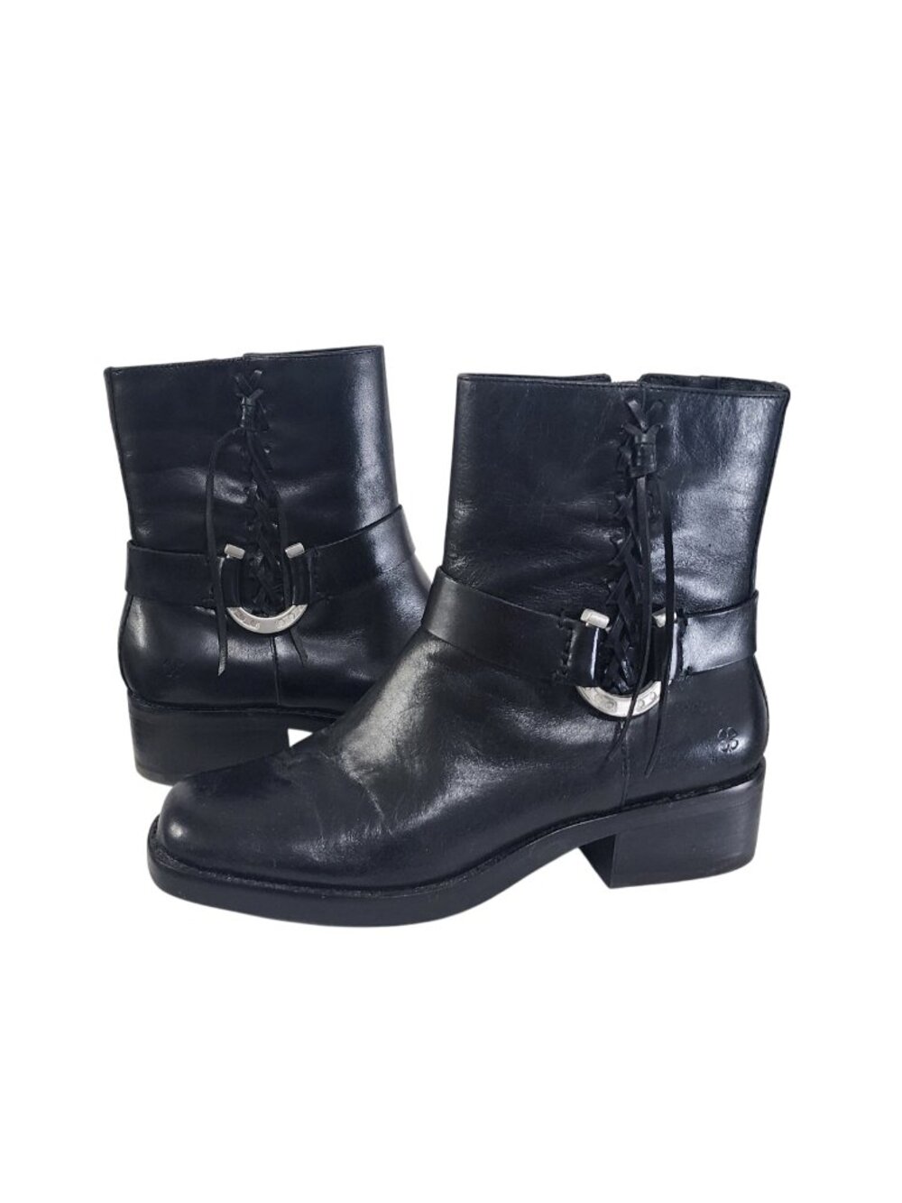 LUCKY BRAND - WOMENS KAMANY BLACK LEATHER BOOT - Size 9M